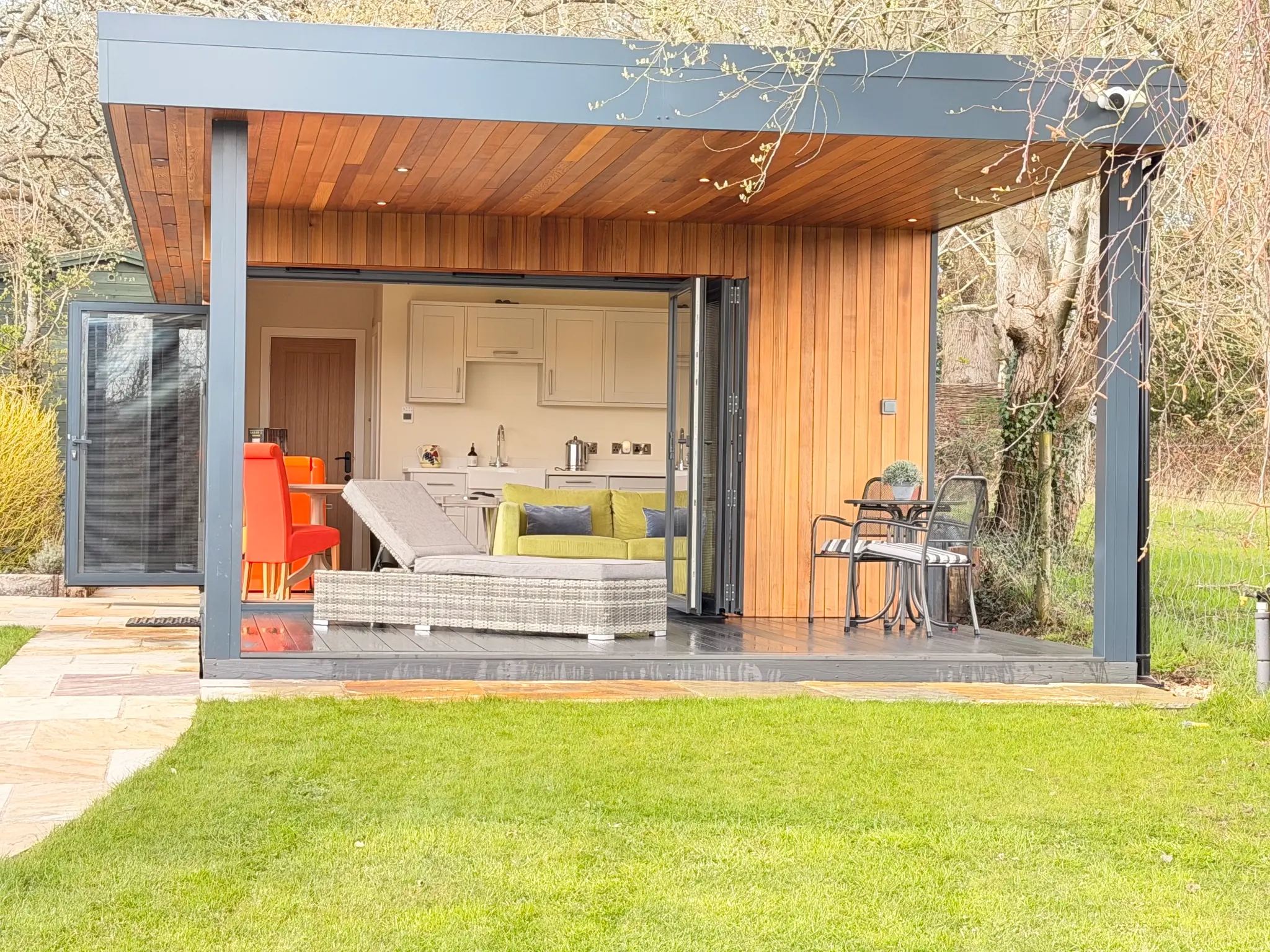 Covered terrace with panoramic views